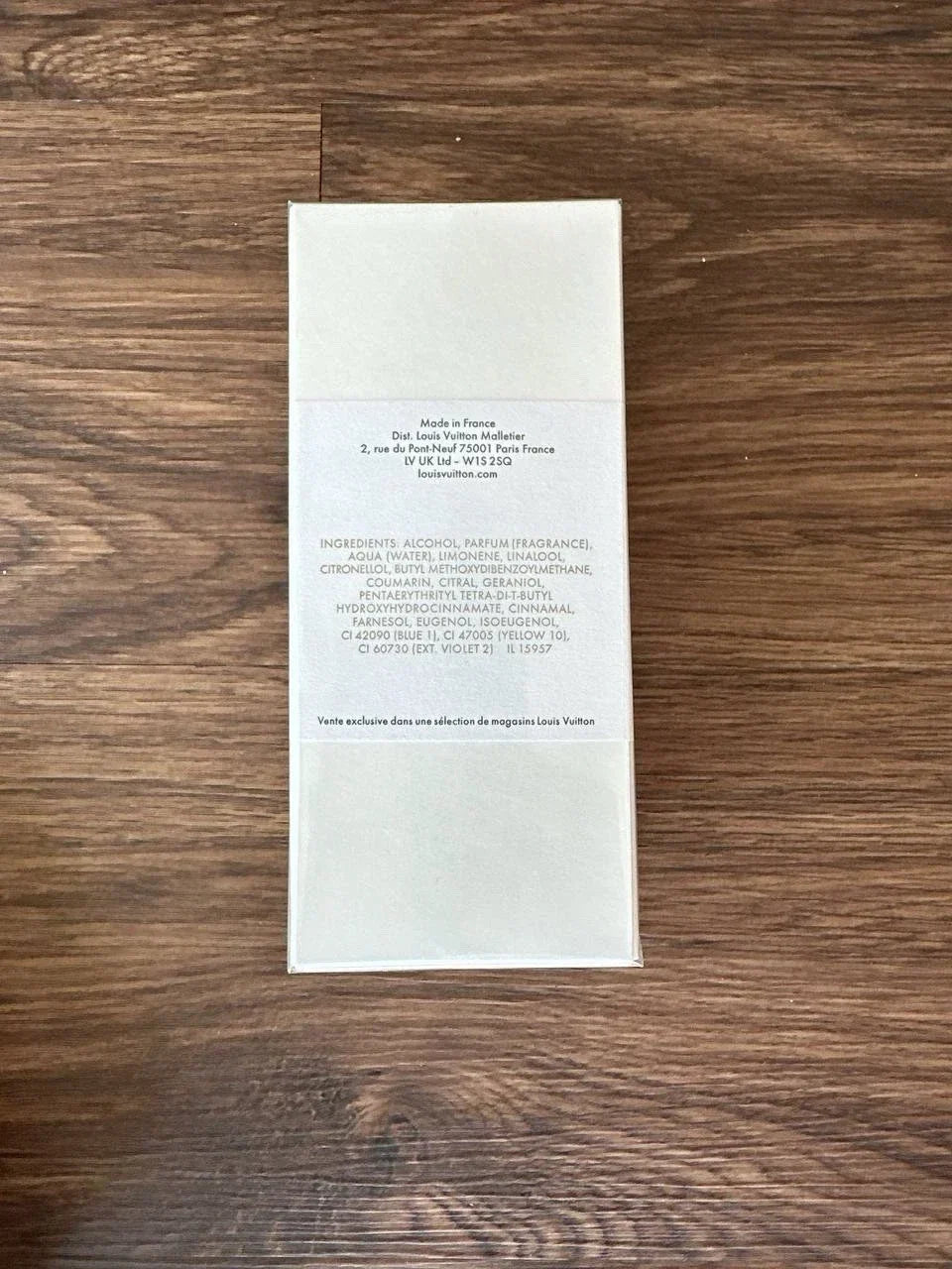 Louis Vuitton Imagination Empty Perfume Box – Gray Top