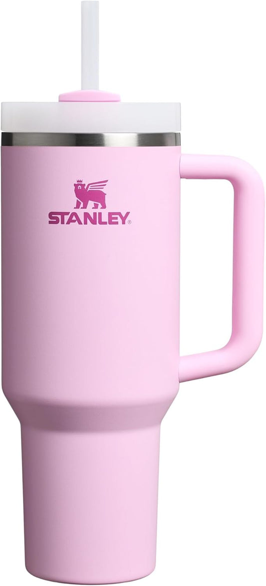 Stanley Quencher H2.0 FlowState Tumbler with Handle & Straw – 40 oz Cherry Blossom