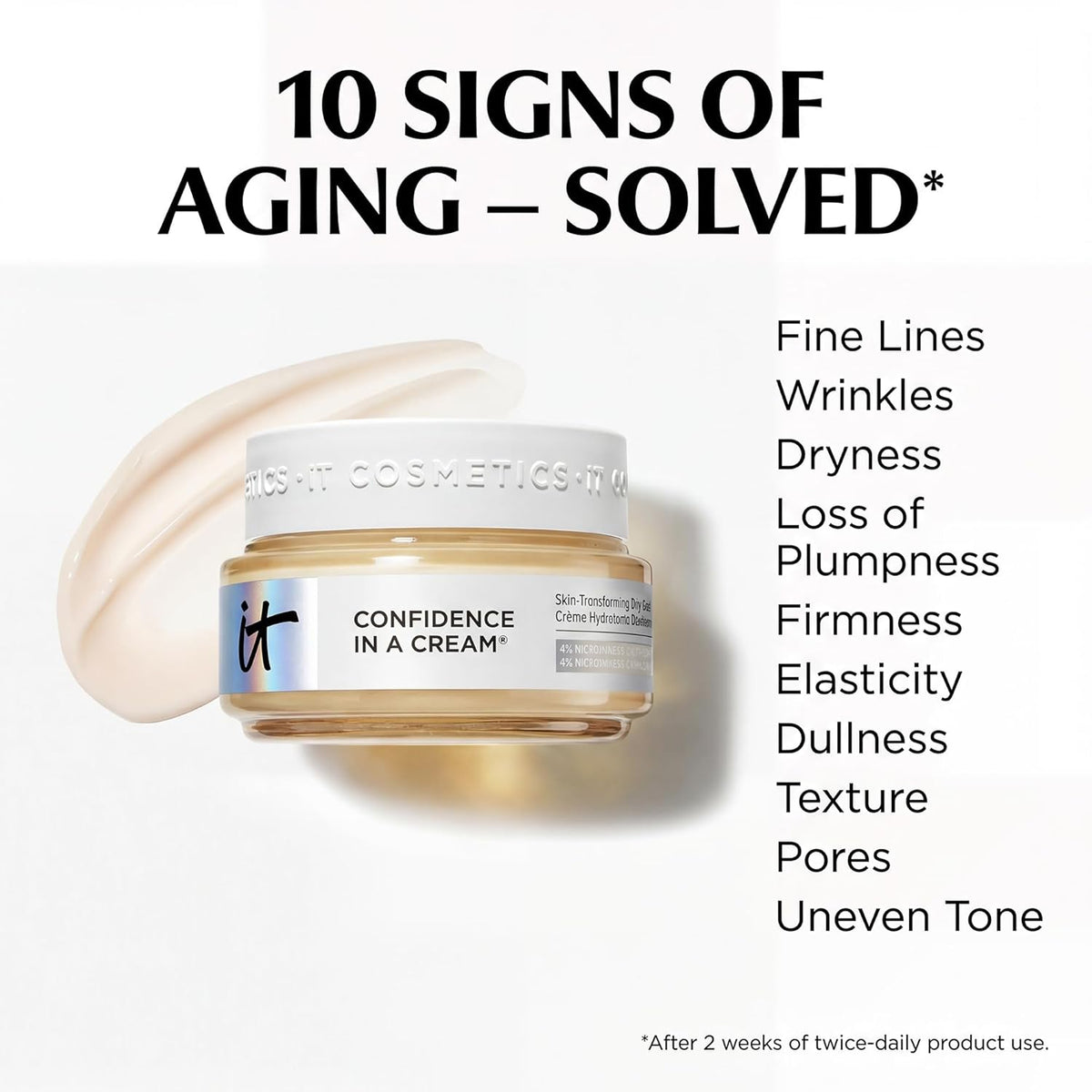 IT Cosmetics Confidence in a Cream Anti-Aging Moisturizer – 4 fl oz / 118 ml