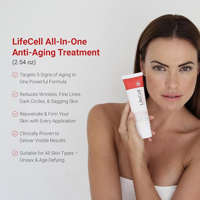LifeCell Anti-Aging Cream for Wrinkles, Fine Lines & Dark Circles 2.54 oz / 75.21 mL