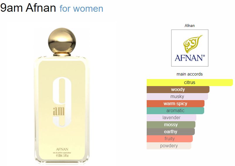 9 AM by Afnan Perfume for Unisex EDP 3.3 / 3.4 oz – New In Box