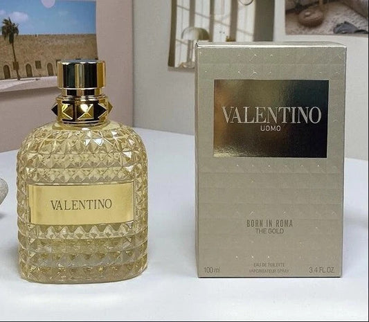 Valentino Uomo Born In Roma The Gold Eau de Toilette – 3.4 Oz / 100 mL Spray for Men