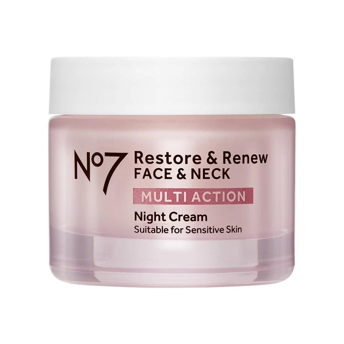 No7 Restore & Renew Face & Neck Multi-Action Night Cream – 50 mL / 1.69 Fl Oz