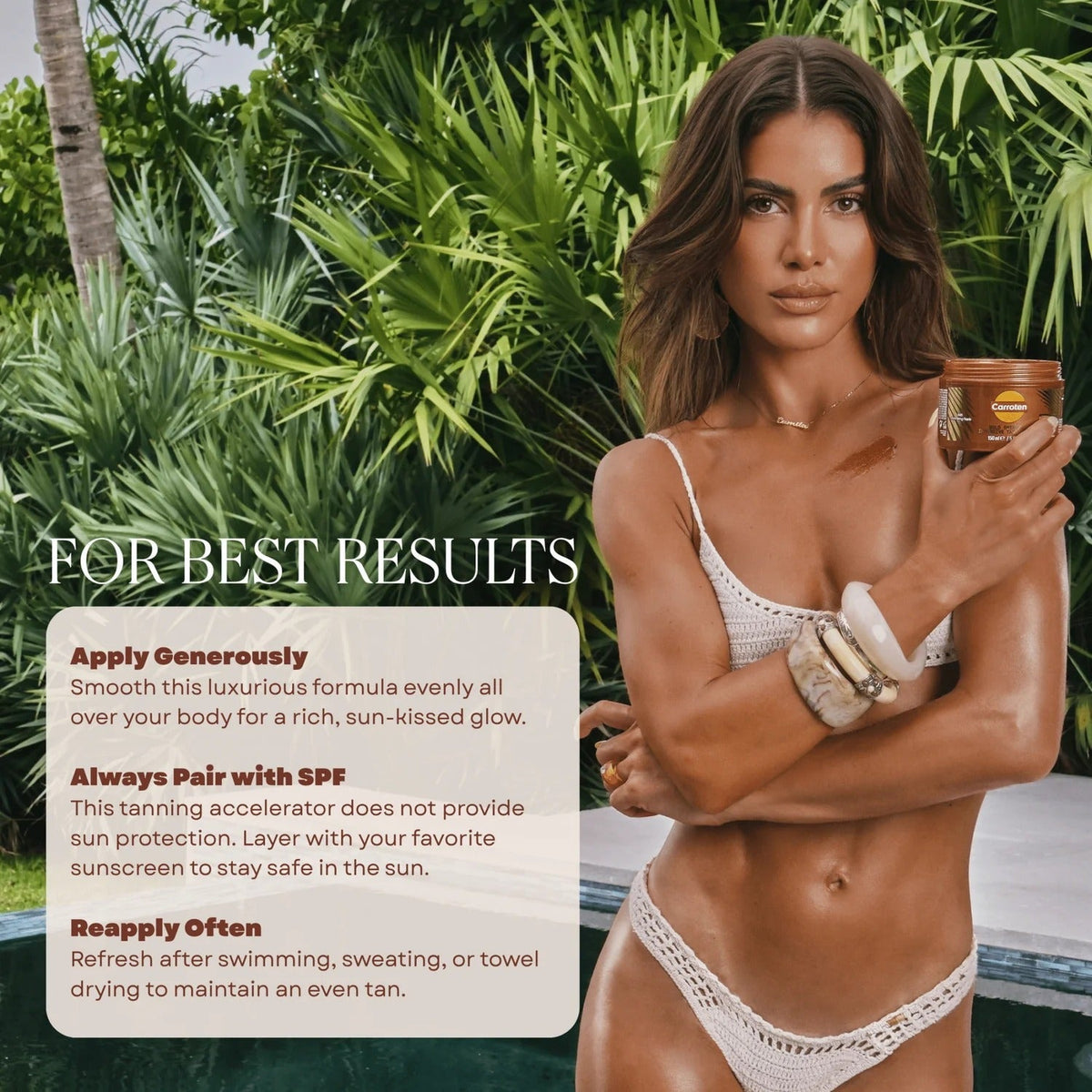 Carroten Travel Size Shimmer Tanning Gel, 1.7 oz + Spatula