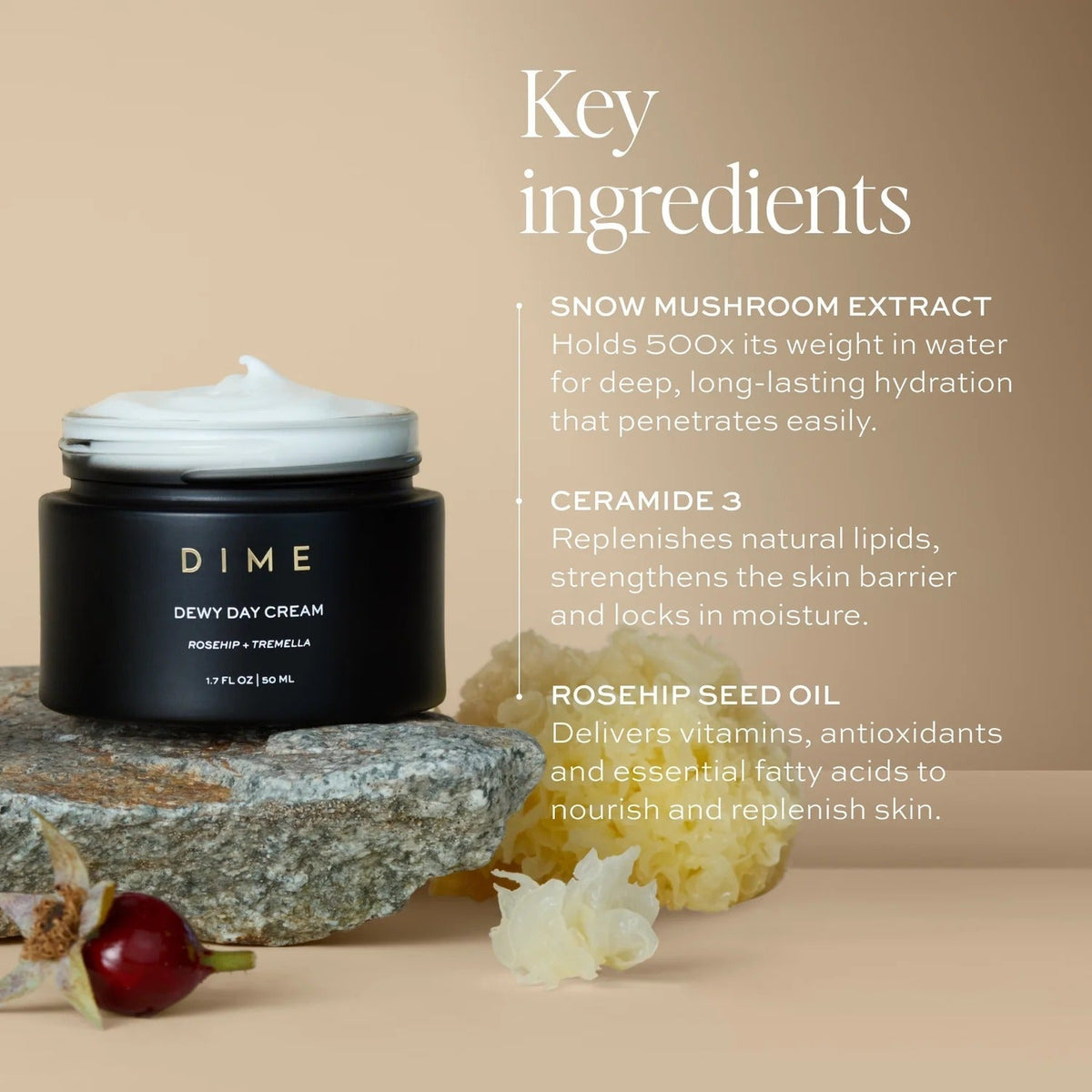 DIME Beauty Dewy Day Cream – Anti-Aging Hydrating Face Moisturizer 1.7 oz / 50.27 mL