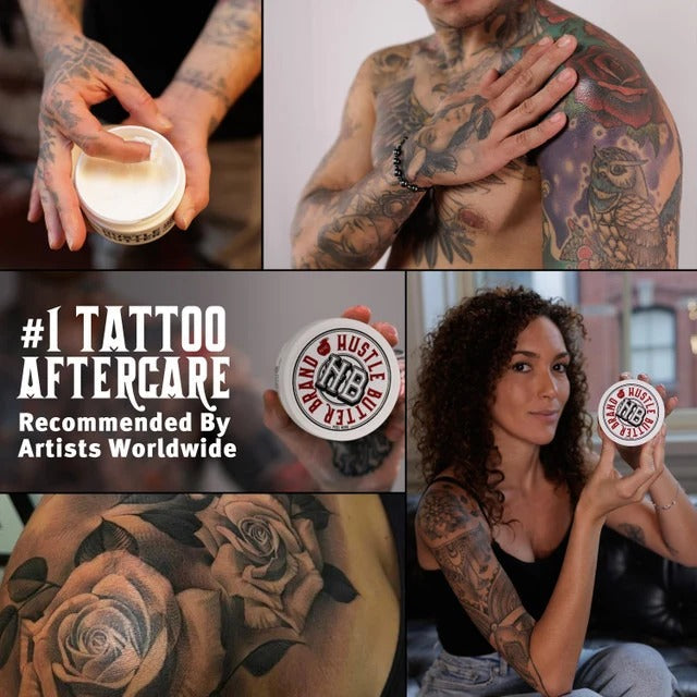 Hustle Butter Tattoo Aftercare 5 oz Tattoo Balm – Vegan, No-Petroleum