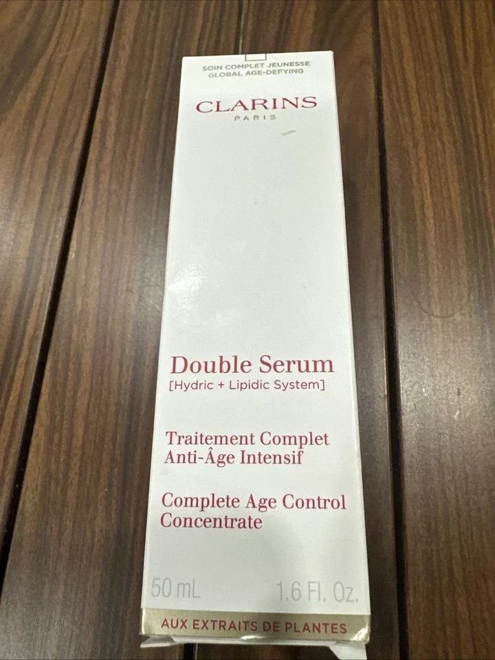 Clarins Double Serum Complete Age Control Concentrate 1.0 oz – New & 100% Authentic
