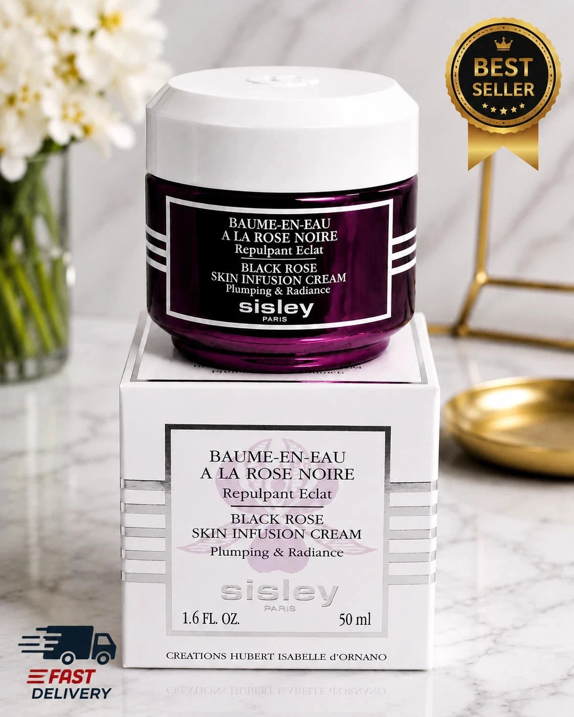 SISLEY Black Rose Skin Infusion Cream, Plumping & Radiance 1.6 oz / 50ml Fresh